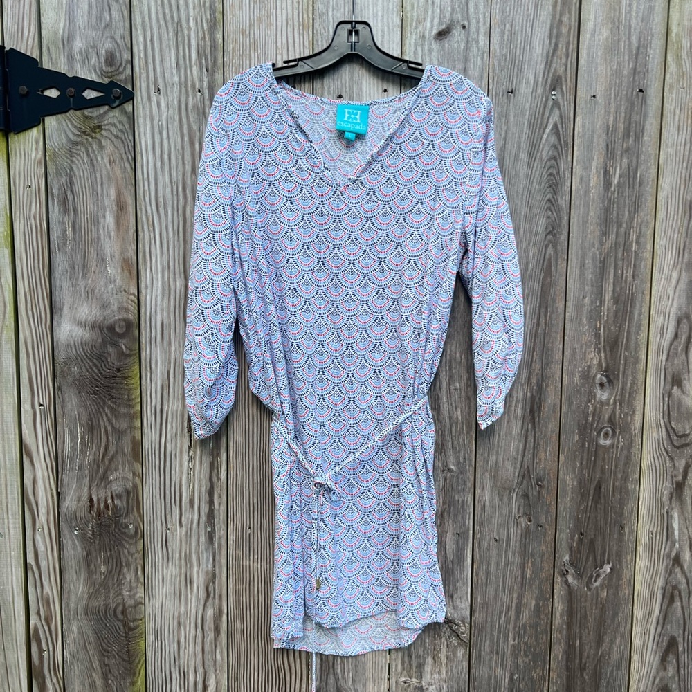 ESCAPADA Red, white and blue half moon design Dress Women’s Large
